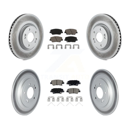 Front Rear Coated Disc Brake Rotors And Ceramic Pads Kit For 2019-2020 Hyundai Nexo KGC-102421