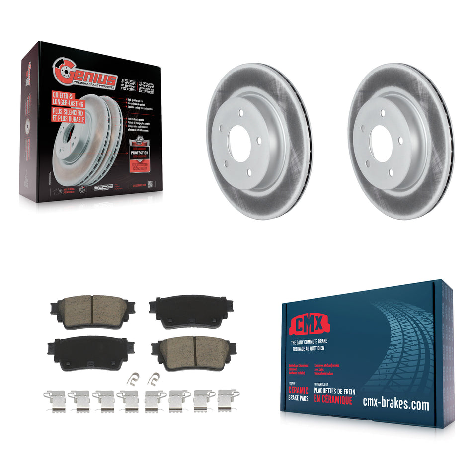 Rear Coated Disc Brake Rotors And Ceramic Pads Kit For Nissan Rogue KGC-102450