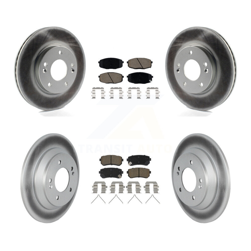 Front Rear Coat Brake Rotor Ceramic Pad Kit For 22 Hyundai Kona With Manual Parking KGC-102452