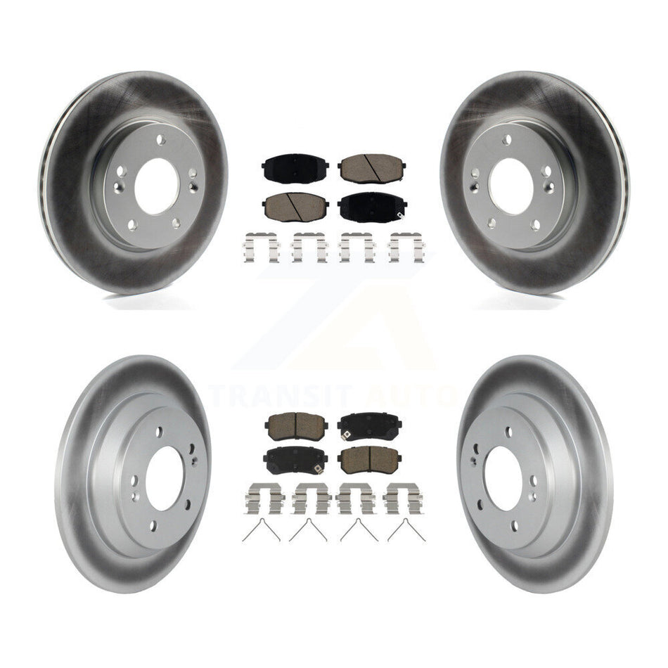 Front Rear Coat Brake Rotor Ceramic Pad Kit For 22 Hyundai Kona With Manual Parking KGC-102452