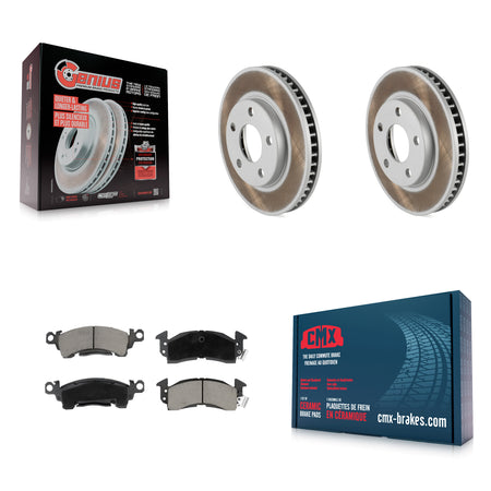 Front Coated Brake Rotor & Ceramic Pad Kit For 1992-1993 Cadillac Commercial Chassis 5.7L KGC-102462
