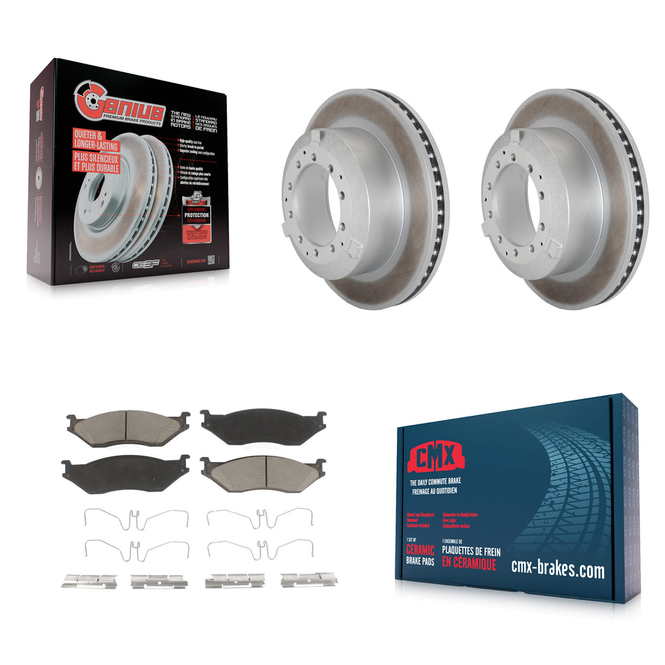 Front Coat Brake Rotors Ceramic Pad Kit For International TerraStar IC Corporation AE Bus KGC-102463