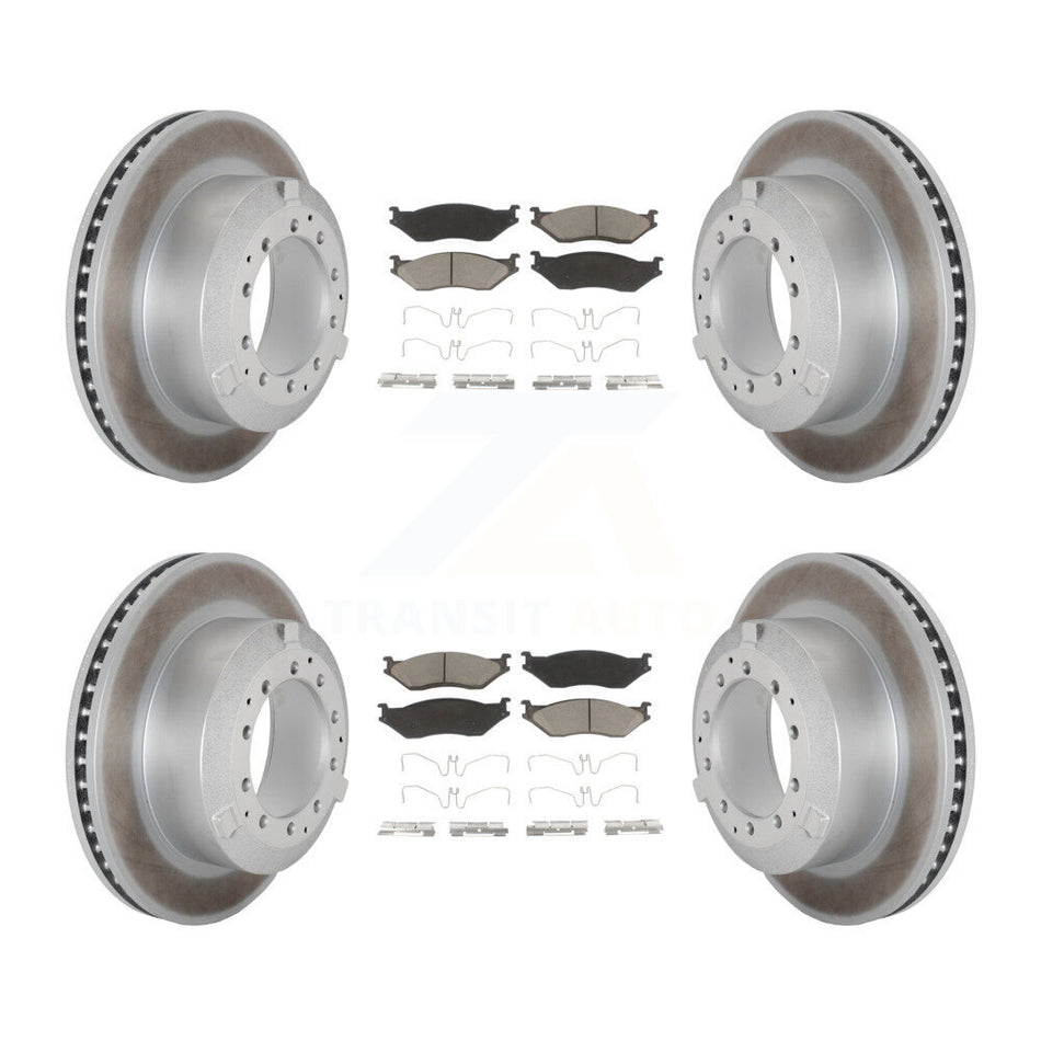 Front Rear Coat Brake Rotor Ceramic Pad Kit For International TerraStar IC Corporation AE KGC-102467