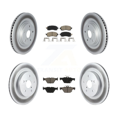 Front Rear Coated Disc Brake Rotors And Ceramic Pads Kit For Subaru Outback WRX Legacy KGC-102471