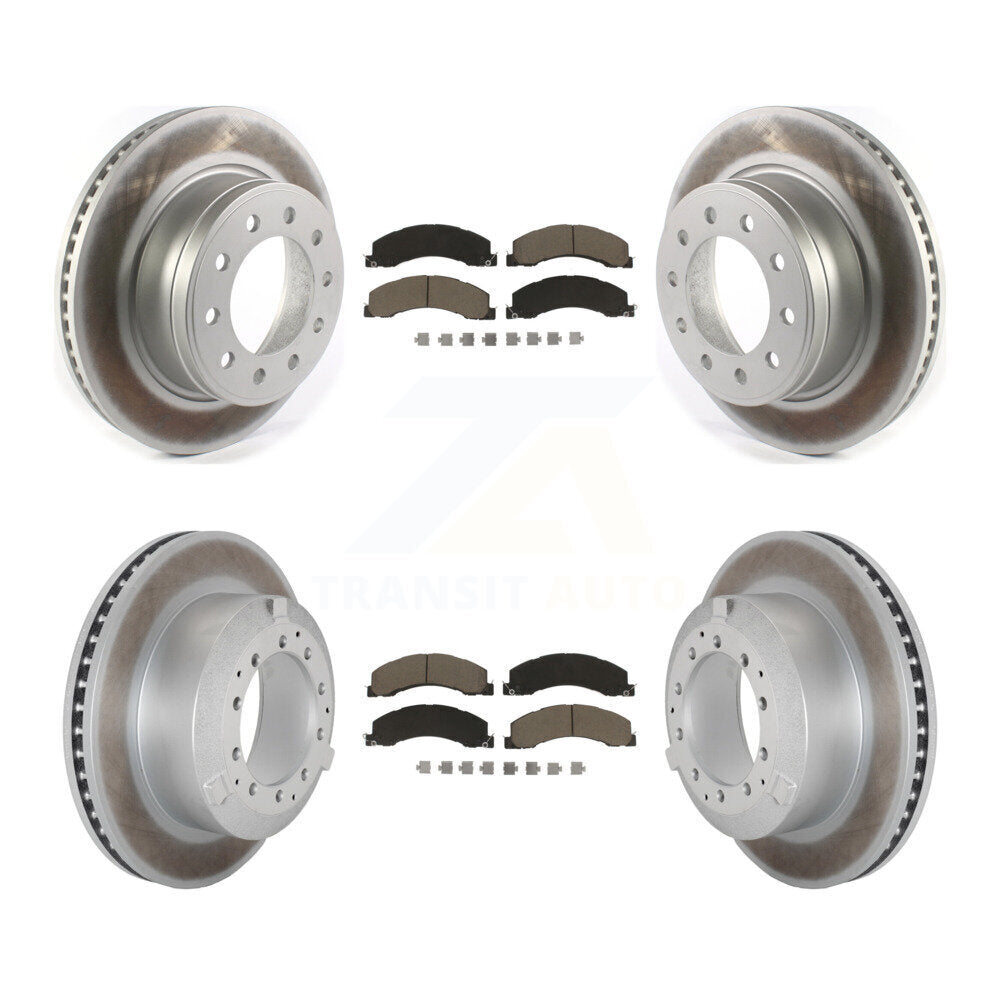 Front Rear Coat Brake Rotor Ceramic Pad Kit For Ram Dodge Sterling Truck 4500 5500 Bullet KGC-102476