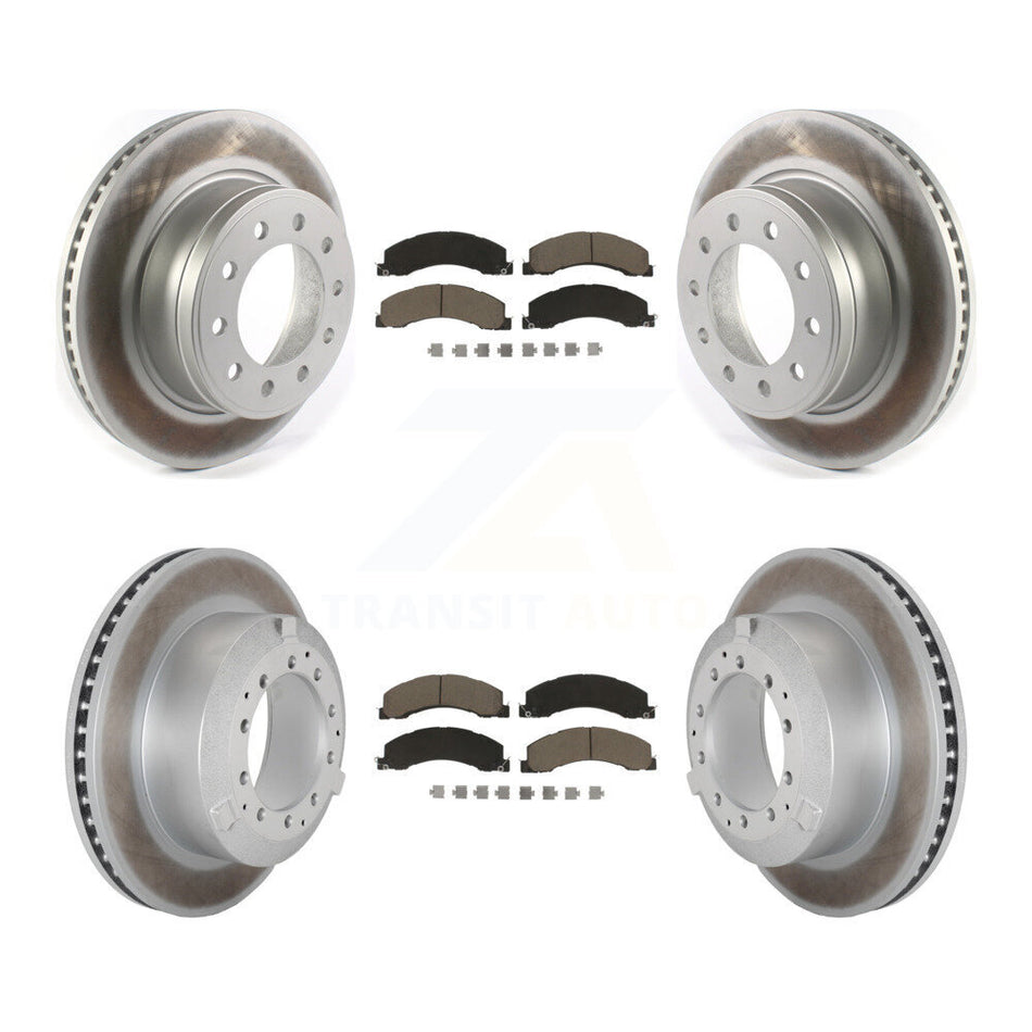 Front Rear Coat Brake Rotor Ceramic Pad Kit For Ram Dodge Sterling Truck 4500 5500 Bullet KGC-102476