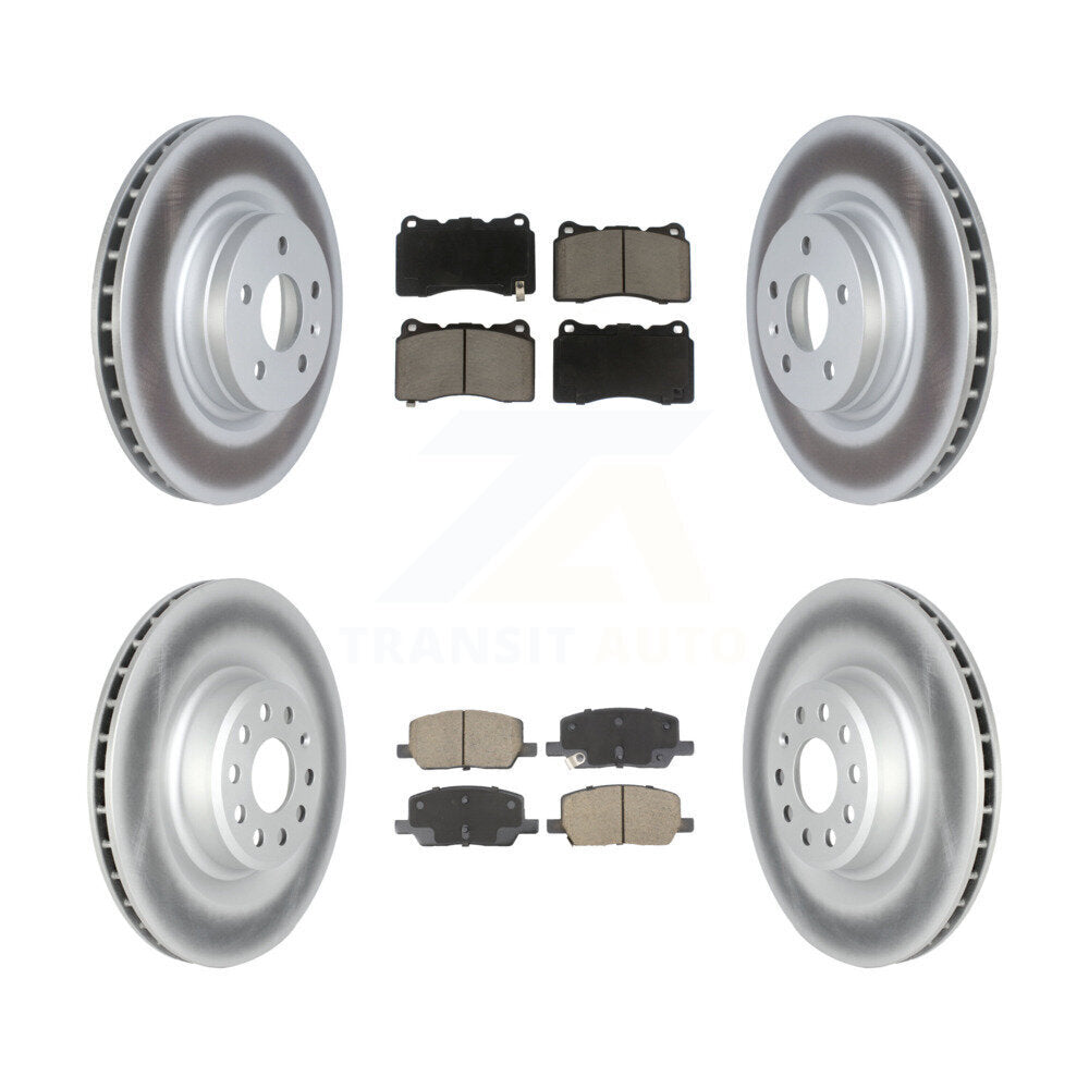 Front Rear Coat Brake Rotor Ceramic Pad Kit For Tesla X S With Single Piston Caliper KGC-102487