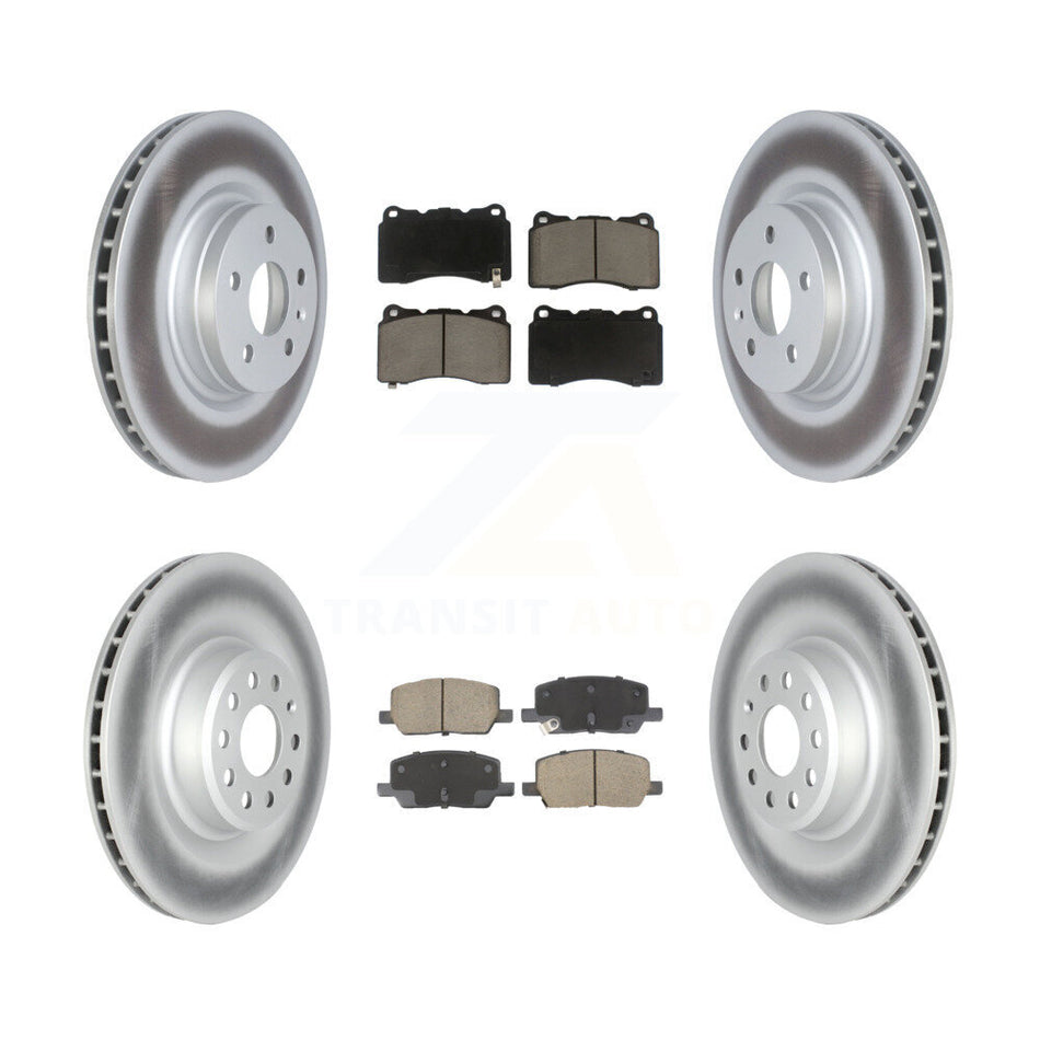 Front Rear Coat Brake Rotor Ceramic Pad Kit For Tesla X S With Single Piston Caliper KGC-102487
