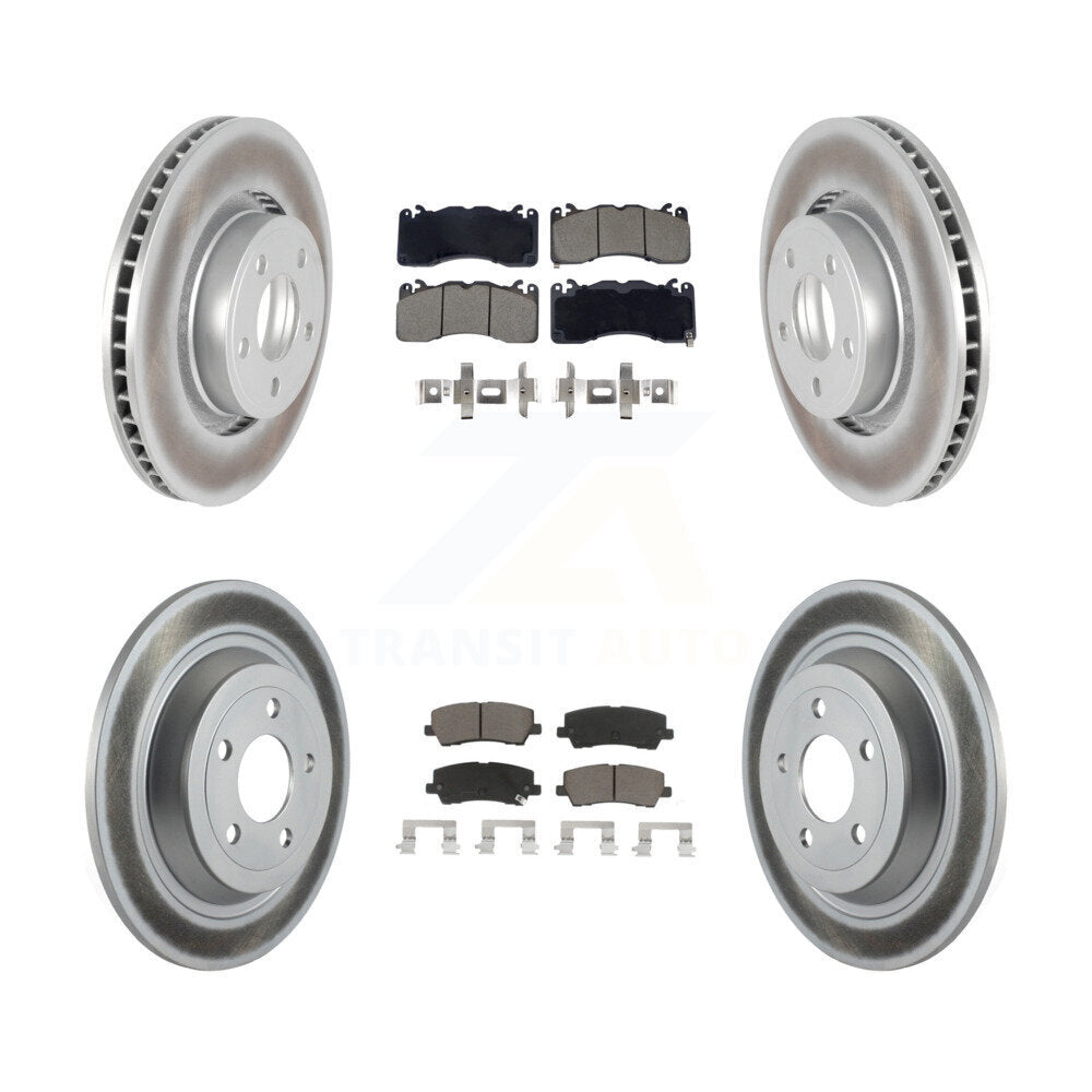 Front Rear Coat Disc Brake Rotor Ceramic Pad Kit For 2015 Ford Mustang With Brembo Brakes KGC-102489