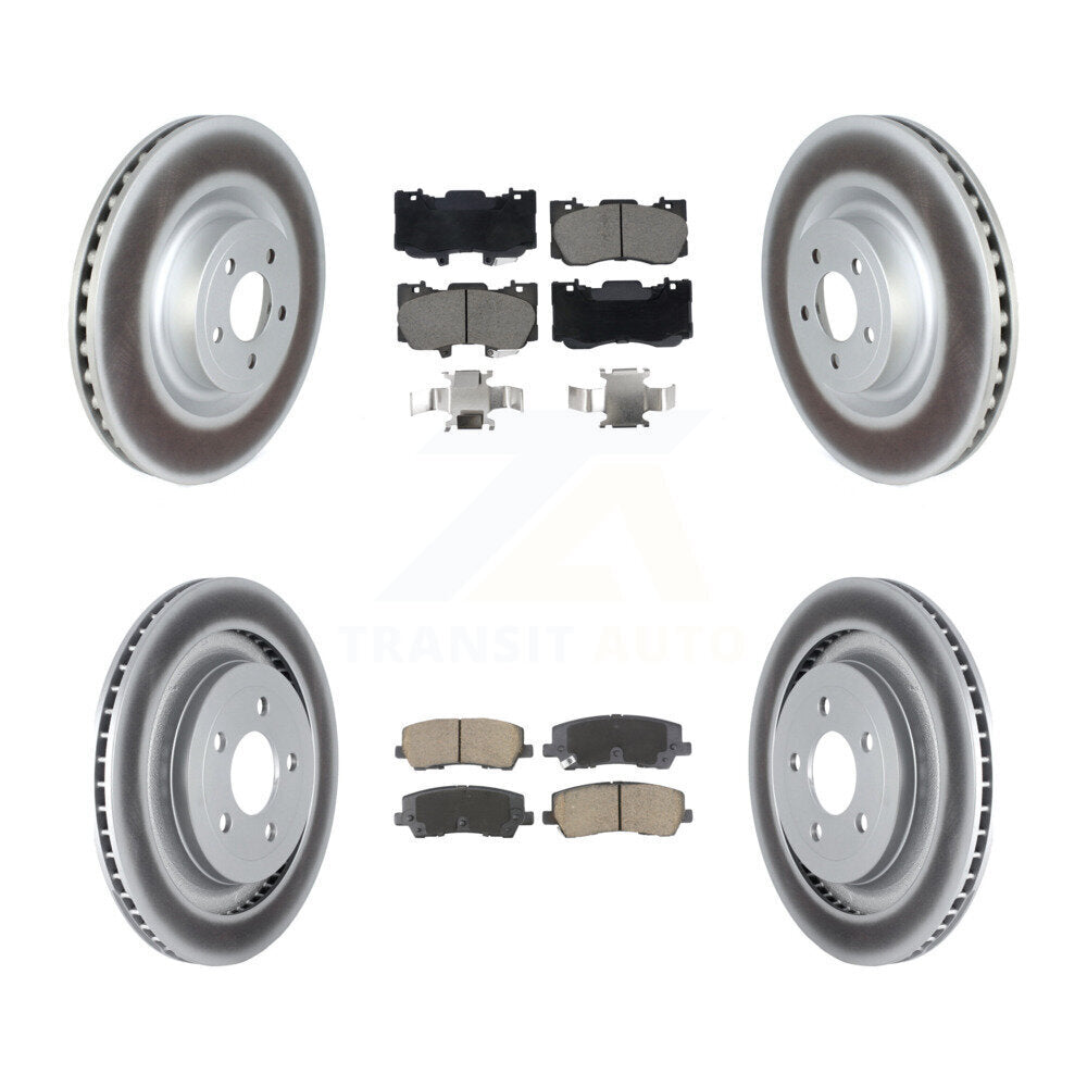 Front Rear Coat Brake Rotor Ceramic Pad Kit For 2020 Ford Mustang GT Premium/GT with 5.0L KGC-102491