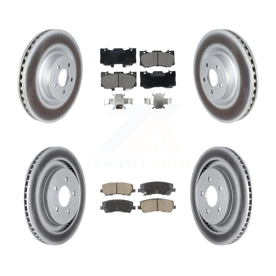 Front Rear Coat Brake Rotor Ceramic Pad Kit For 2020 Ford Mustang GT Premium/GT with 5.0L KGC-102491