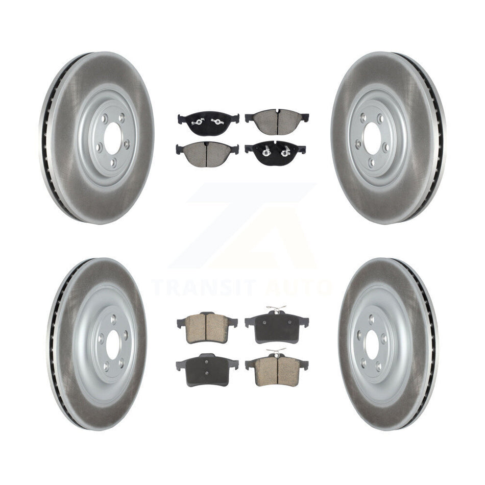 Front Rear Coat Disc Brake Rotor Ceramic Pad Kit For Jaguar XF XJ XKR XFR XKR-S XFR-S XJR KGC-102492
