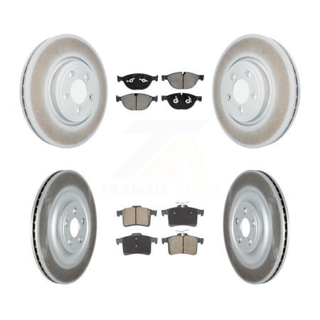 Front Rear Coat Brake Rotor Ceramic Pad Kit For Jaguar XF With 326mm Diameter KGC-102495