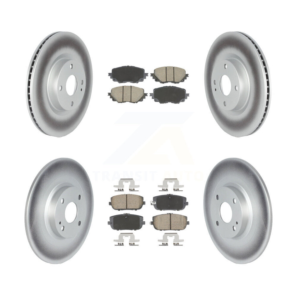 Front Rear Coated Brake Rotors Ceramic Pad Kit For Mazda MX-5 Miata Without Brembo Brakes KGC-102499