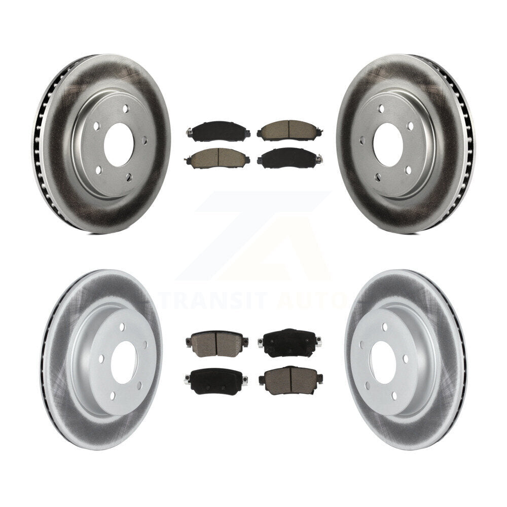 Front Rear Coated Brake Rotor Ceramic Pad Kit For Nissan LEAF With Electric Parking KGC-102502
