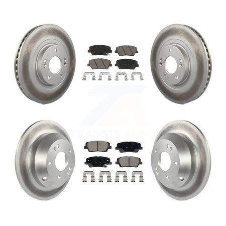 Front Rear Coated Disc Brake Rotor Ceramic Pad Kit For Hyundai Santa Fe Sport Kia Sorento KGC-102505