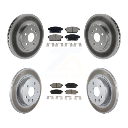 Front Rear Coated Brake Rotor & Ceramic Pad Kit For 2013-2017 Chevrolet Trax Buick Encore KGC-102507