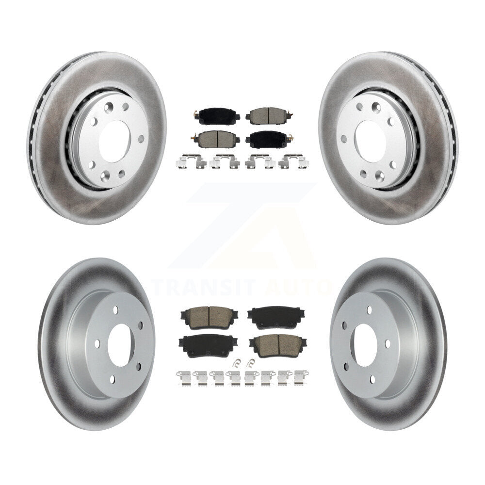 Front Rear Coat Brake Rotors Ceramic Pad Kit For Nissan Kicks SV SR with Disc rear brakes KGC-102508