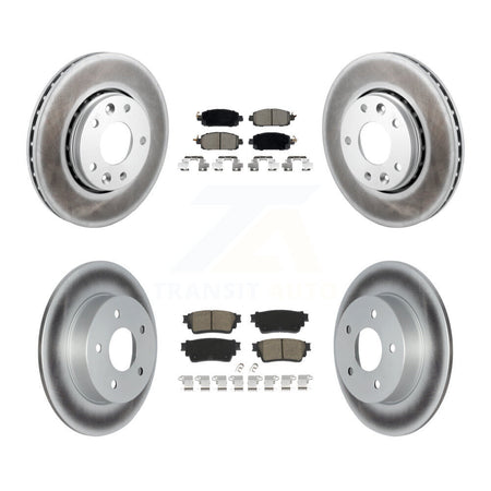Front Rear Coat Brake Rotors Ceramic Pad Kit For Nissan Kicks SV SR with Disc rear brakes KGC-102508