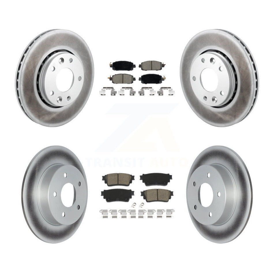 Front Rear Coat Brake Rotors Ceramic Pad Kit For Nissan Kicks SV SR with Disc rear brakes KGC-102508