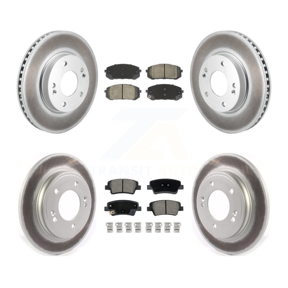 Front Rear Coat Brake Rotor Ceramic Pad Kit For Hyundai Elantra With Manual Parking KGC-102511