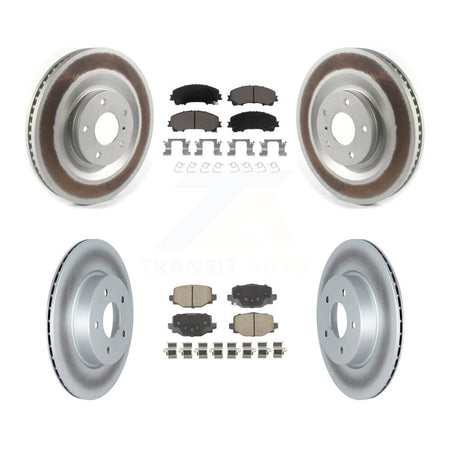 Front Rear Coated Disc Brake Rotors And Ceramic Pads Kit For INFINITI QX50 QX55 KGC-102515