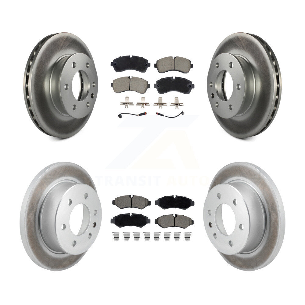 Front Rear Coated Brake Rotor & Ceramic Pad Kit For Mercedes-Benz Sprinter 2500 3500 1500 KGC-102528