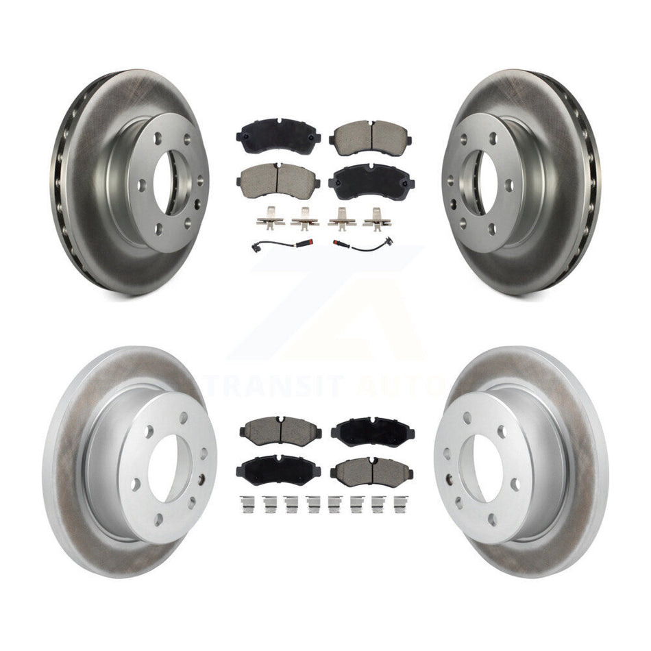 Front Rear Coated Brake Rotor & Ceramic Pad Kit For Mercedes-Benz Sprinter 2500 3500 1500 KGC-102528