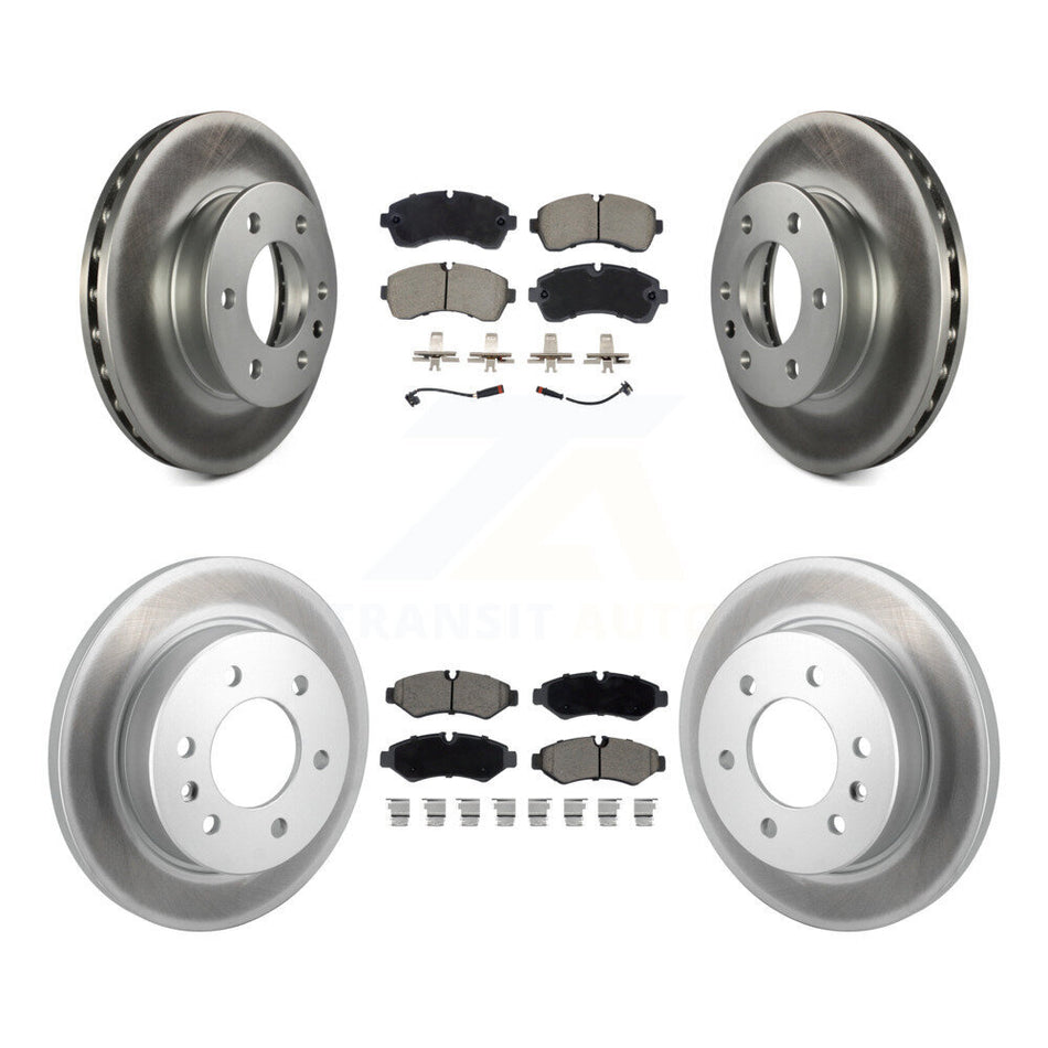 Front Rear Coated Brake Rotor & Ceramic Pad Kit For Mercedes-Benz Sprinter 2500 3500 4500 KGC-102529