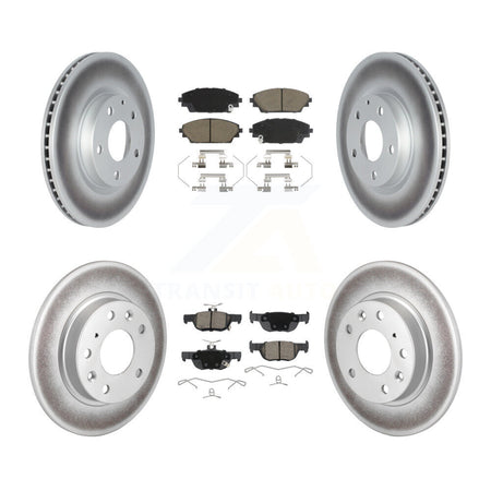 Front Rear Coated Disc Brake Rotors And Ceramic Pads Kit For Mazda CX-30 KGC-102537