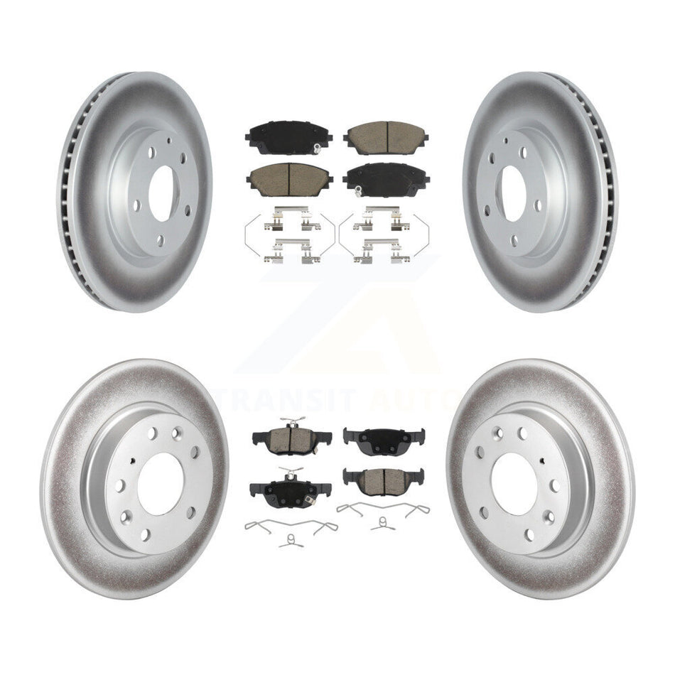 Front Rear Coated Disc Brake Rotors And Ceramic Pads Kit For Mazda CX-30 KGC-102537