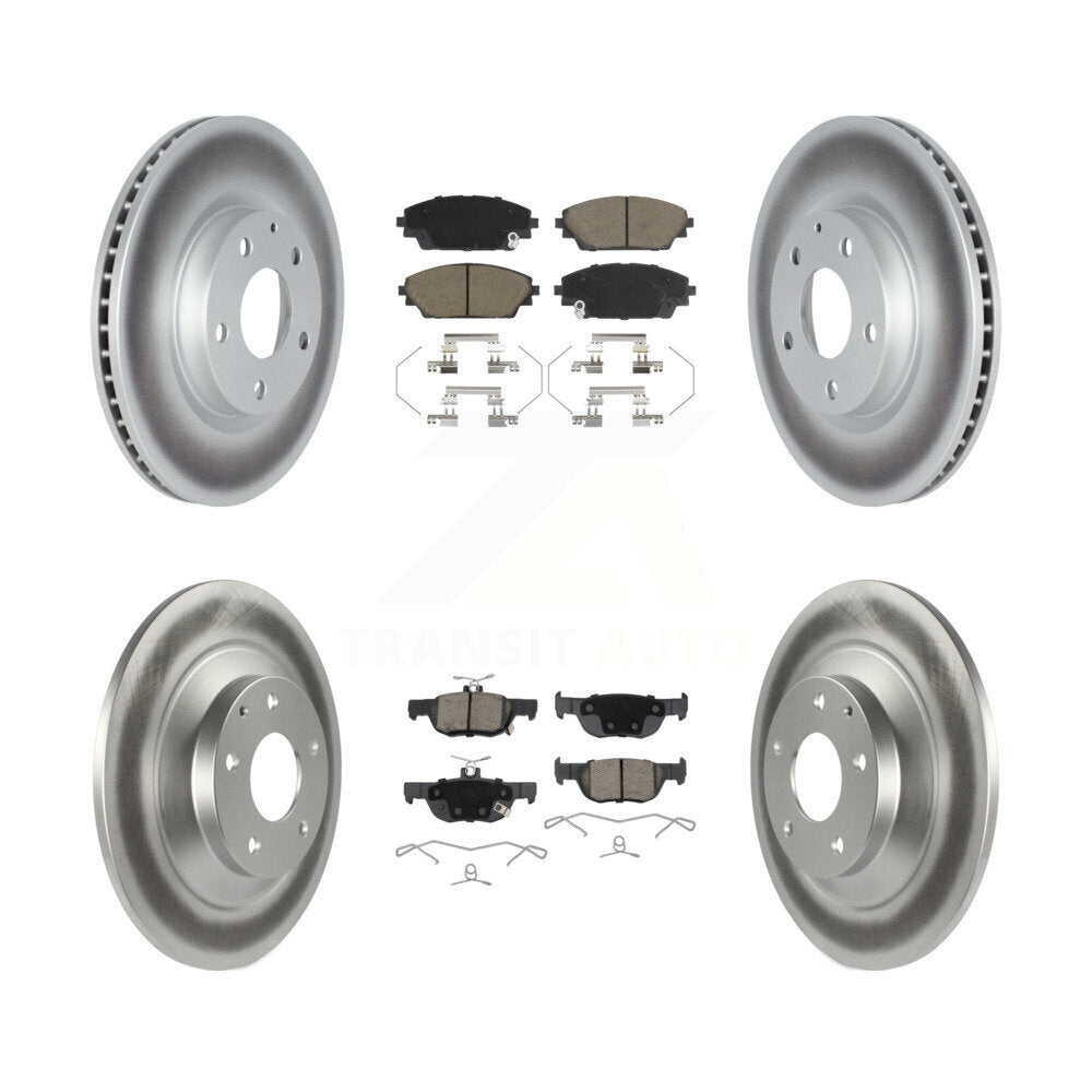 Front Rear Coated Disc Brake Rotors And Ceramic Pads Kit For Mazda CX-30 KGC-102538