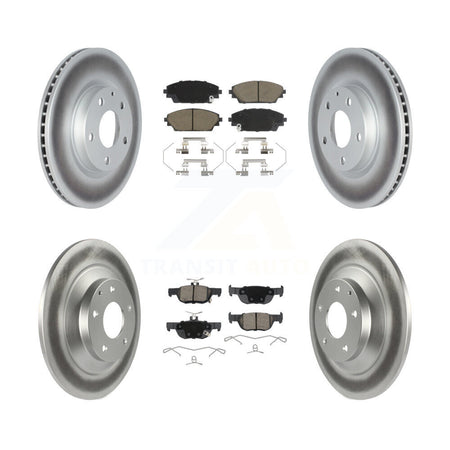 Front Rear Coated Disc Brake Rotors And Ceramic Pads Kit For Mazda CX-30 KGC-102538