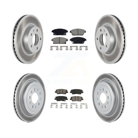 Front Rear Coated Disc Brake Rotors And Ceramic Pads Kit For Cadillac ATS KGC-102549