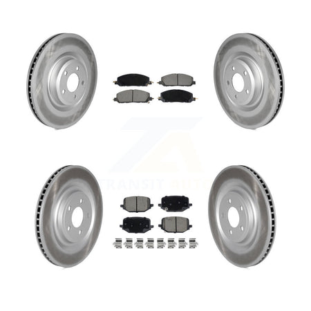 Front Rear Coated Brake Rotor Ceramic Pad Kit For Lincoln Aviator Ford Police Interceptor KGC-102550