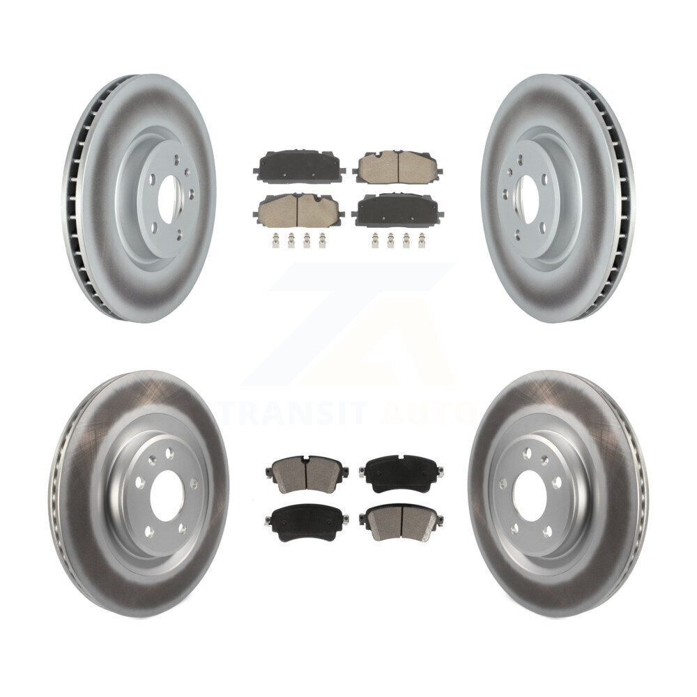 Front Rear Coated Disc Brake Rotors And Ceramic Pads Kit For Audi S5 Sportback S4 KGC-102551
