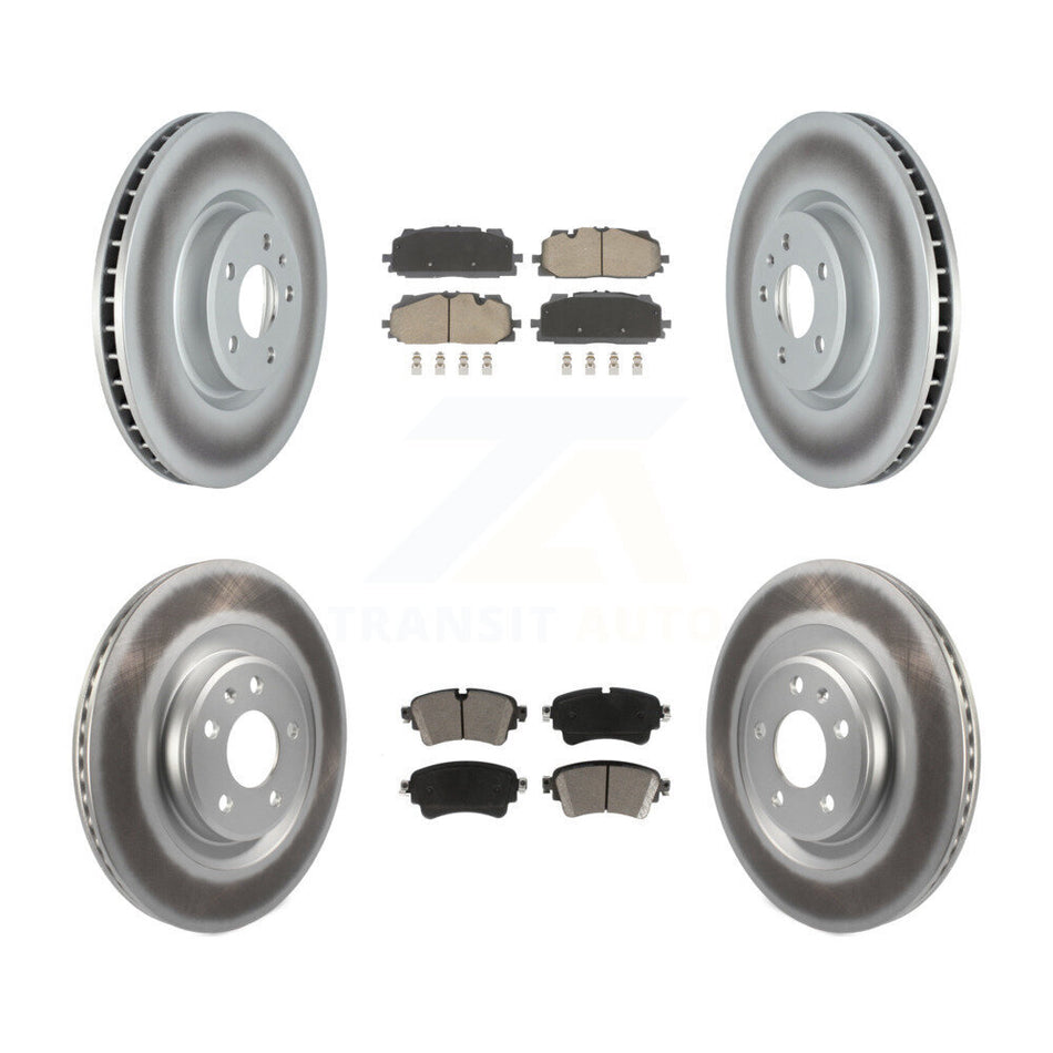 Front Rear Coated Disc Brake Rotors And Ceramic Pads Kit For Audi S5 Sportback S4 KGC-102551