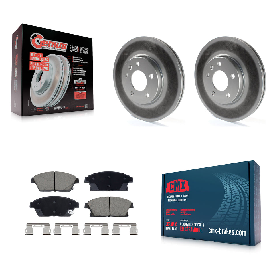 Front Coat Disc Brake Rotor Ceramic Pad Kit For Chevrolet Cruze Buick Verano Orlando Volt KGC-102563