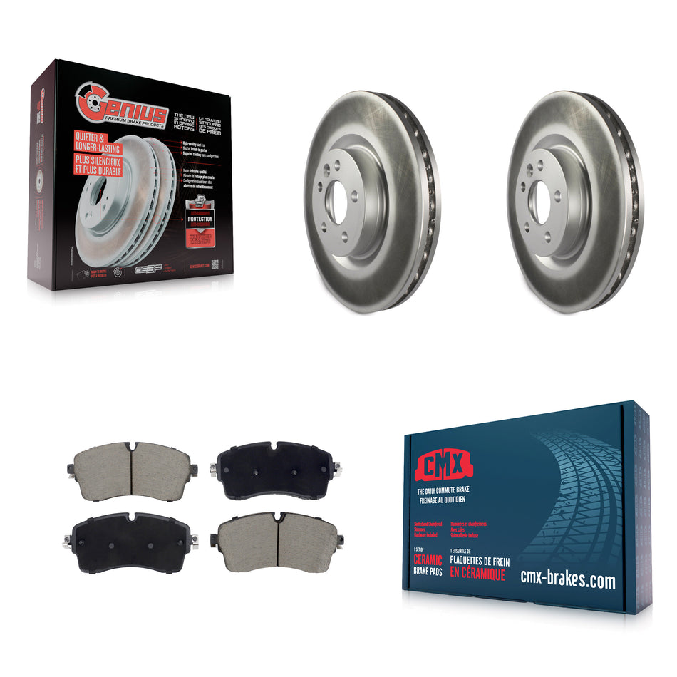 Front Coat Brake Rotors Ceramic Pad Kit For Jaguar E-Pace With 325mm Diameter Rotor KGC-102587