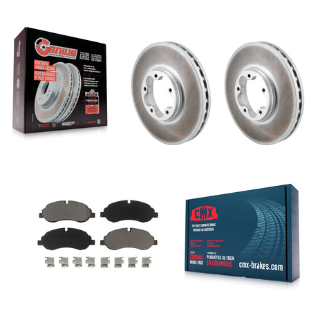Front Coat Disc Brake Rotors Ceramic Pad Kit For Ford Transit-250 Transit-150 Transit-350 KGC-102590
