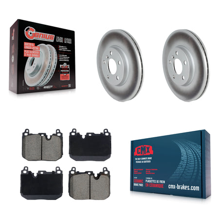 Front Coat Brake Rotor Ceramic Pad Kit For 17-20 Mini Cooper Clubman S With Sport Package KGC-102599