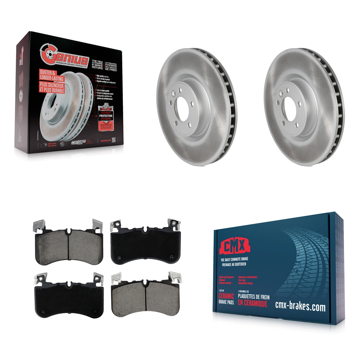 Front Coated Disc Brake Rotors And Ceramic Pads Kit For Land Rover Range Sport KGC-102606