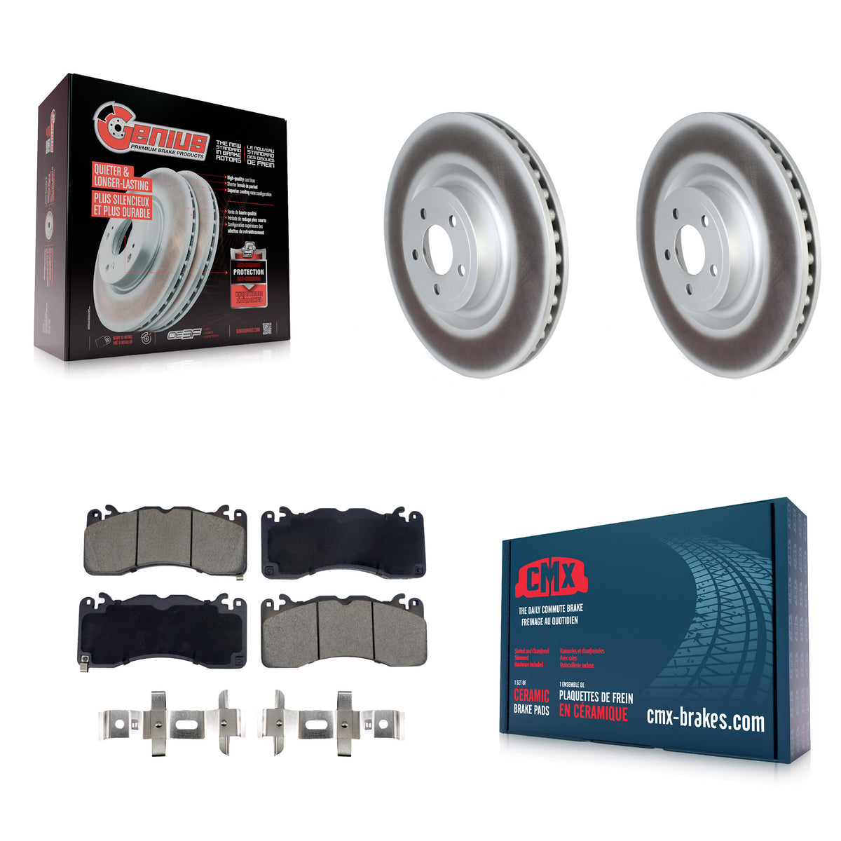 Front Coated Disc Brake Rotors And Ceramic Pads Kit For Ford Mustang KGC-102609