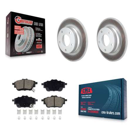 Rear Coated Disc Brake Rotor Ceramic Pad Kit For 2020-2023 Nissan Sentra rear brakes KGC-102615