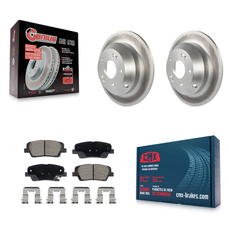 Rear Coated Disc Brake Rotors & Ceramic Pad Kit For Hyundai Santa Fe Sport Kia Sorento XL KGC-102622