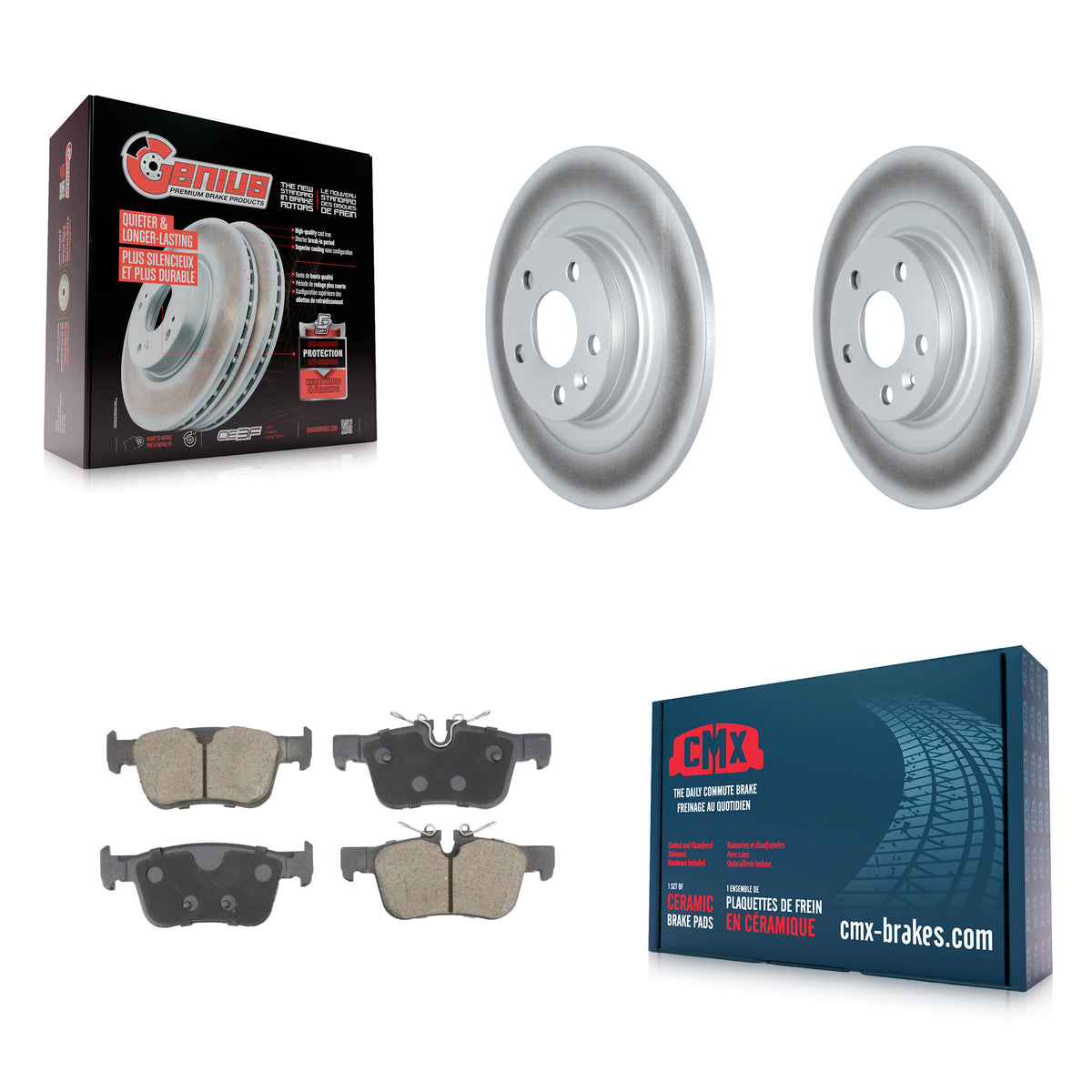 Rear Coated Disc Brake Rotor And Ceramic Pad Kit For Volvo XC60 V60 V90 Cross Country S90 KGC-102643