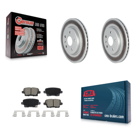 Rear Coated Disc Brake Rotors And Ceramic Pads Kit For Cadillac XT4 Buick Envision KGC-102647