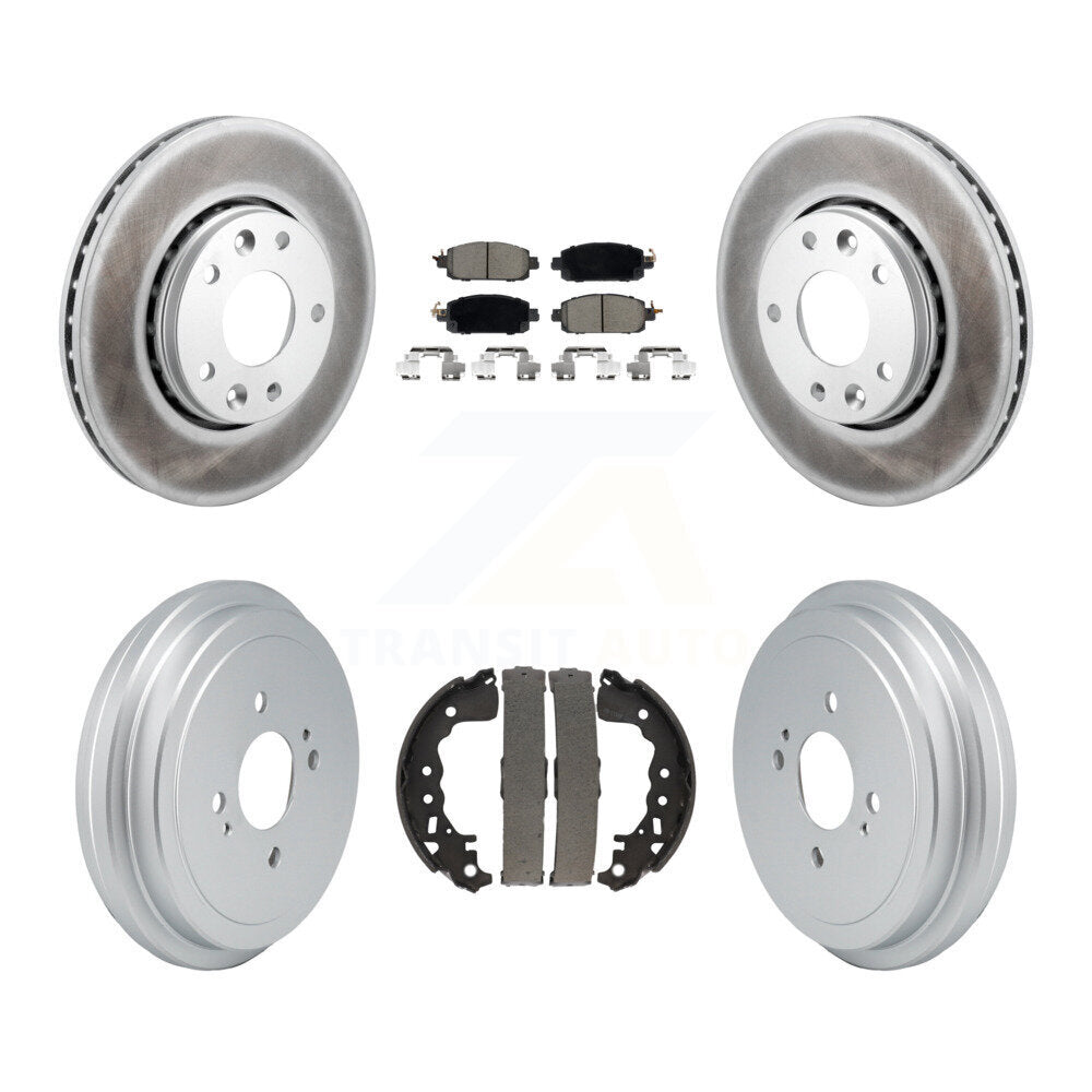 Front Rear Coated Disc Brake Rotors Ceramic Pads And Drum Kit For Nissan Kicks KGC-102653