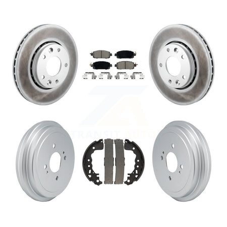 Front Rear Coated Disc Brake Rotors Ceramic Pads And Drum Kit For Nissan Kicks KGC-102653