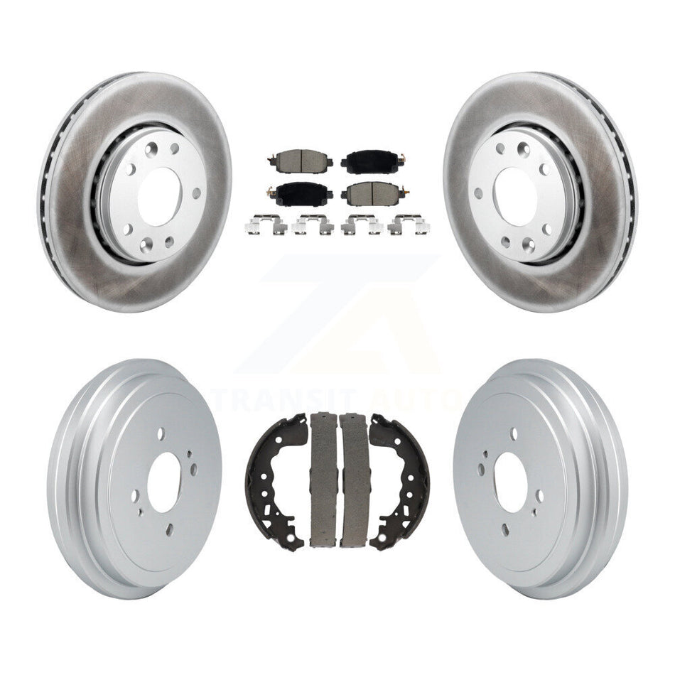Front Rear Coated Disc Brake Rotors Ceramic Pads And Drum Kit For Nissan Kicks KGC-102653
